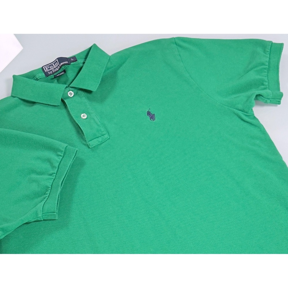 Polo Ralph Lauren Polo Shirt Mens Green Short Sleeve Casual Pony Preppy - Large